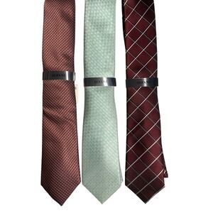 ALFANI Men's Assorted Polyester Ties business office classic  lot of 3 new